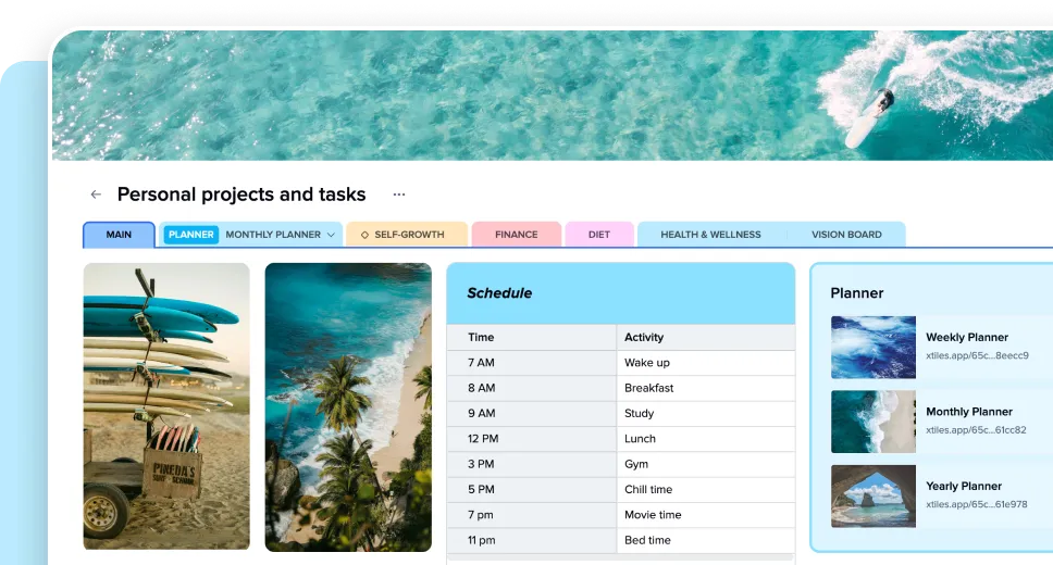 Personal template preview