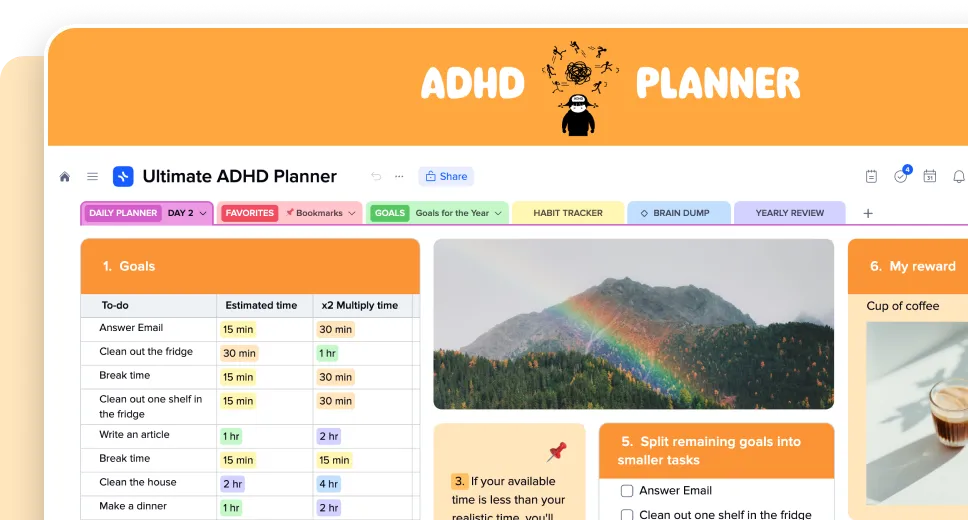 ADHD template preview