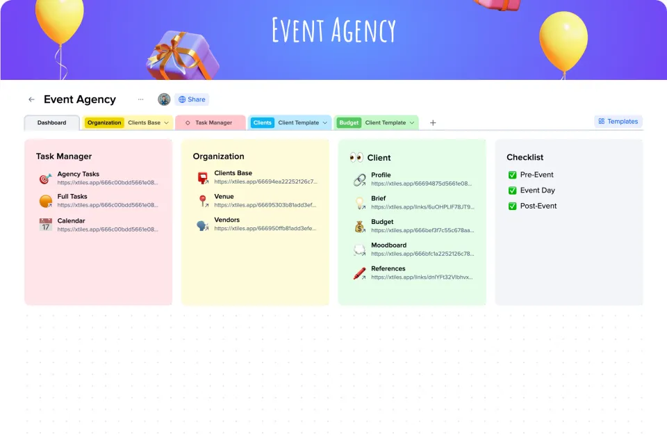 Event Agency template preview