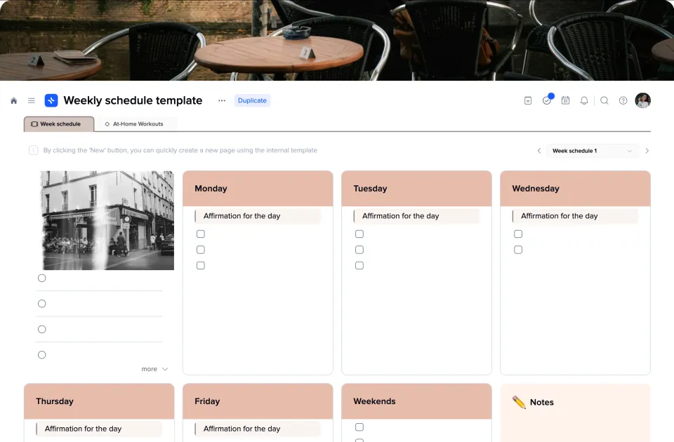 Weekly Schedule Template template preview
